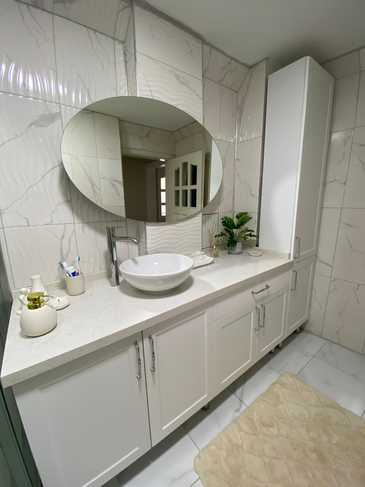 Çanak Lavabolu Modern Banyo Dolabı